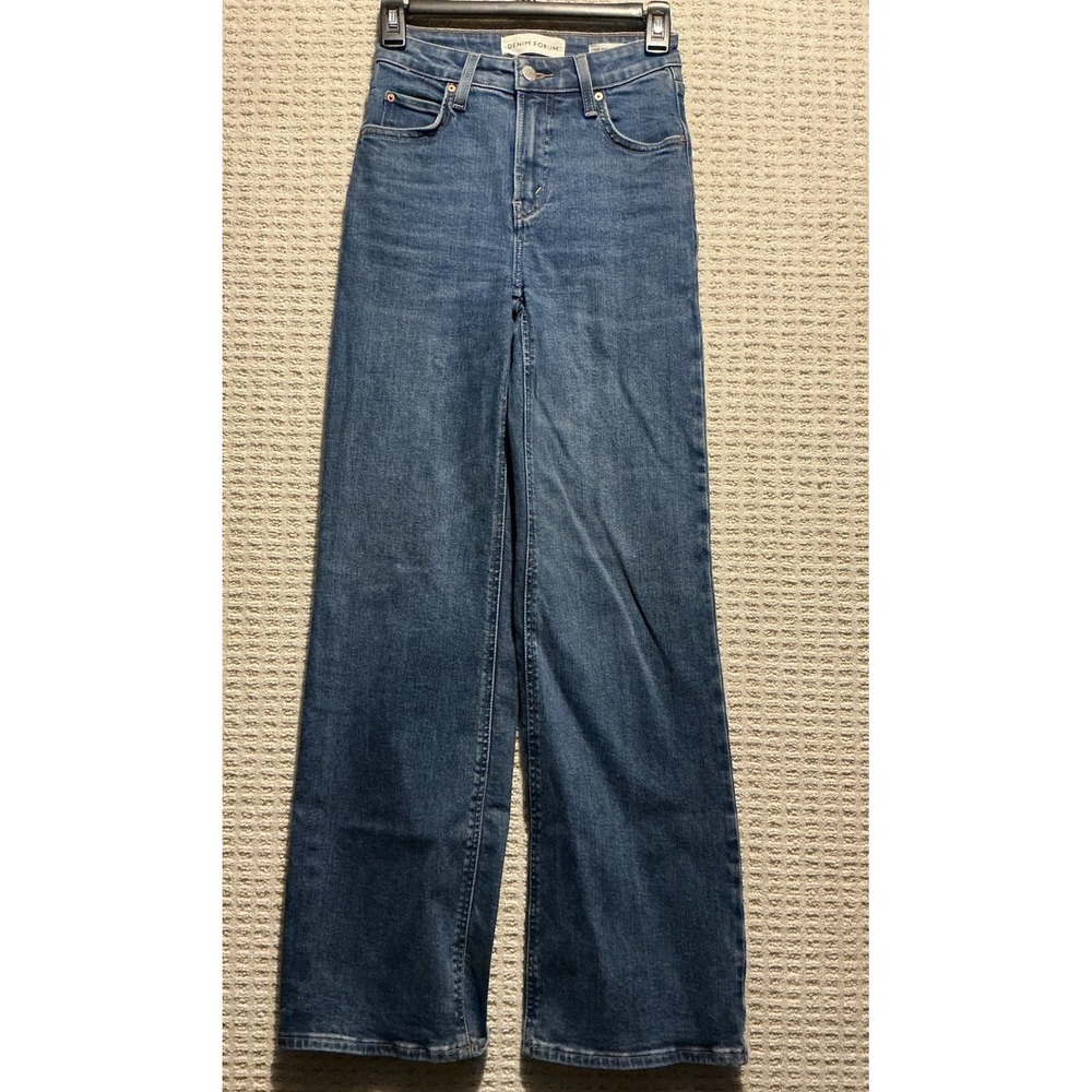Denim Forum The 90s Snatched High-Rise Straight Jeans Size 23 Aritzia 24x30